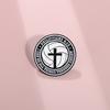 And Trendsetting Cross Letter Design Geometric Metal Badge With Colorful Coating For Enthusiasts Fashion