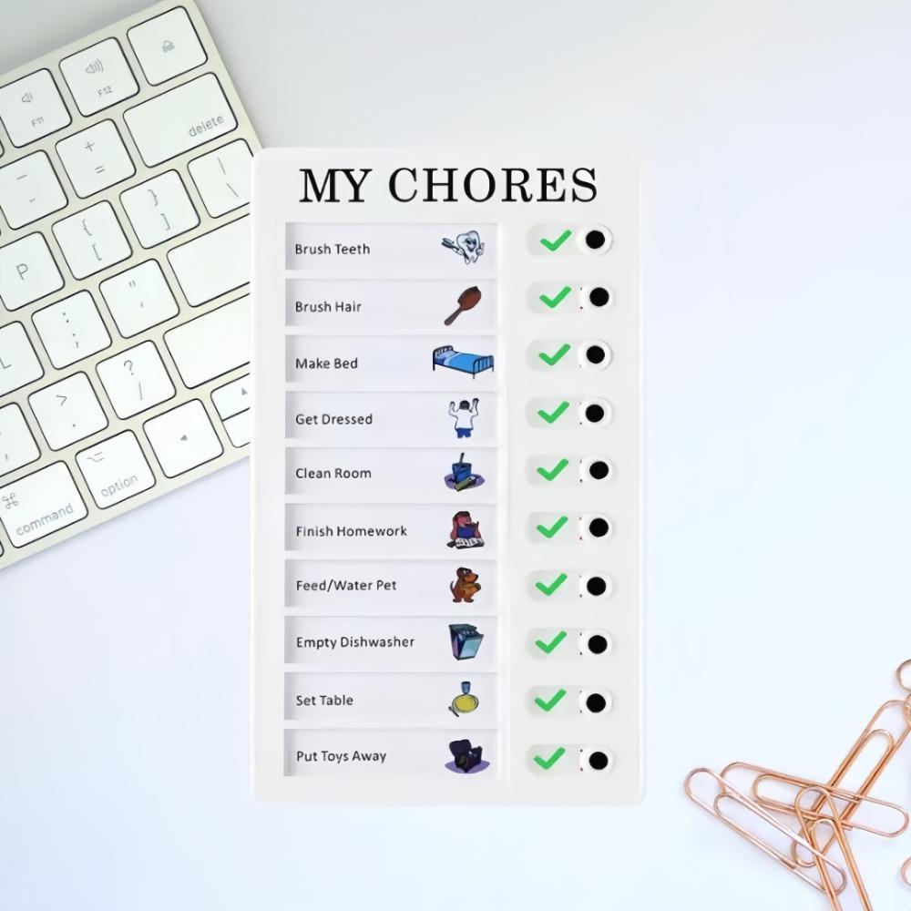 Self Discipline Check-In Tool Replaceable Plastic Plan Checklist Fo Adults Children Summer Task Planning Time Memo Message Board