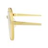 Gucci Round Frame Metal Sunglasses Gold Gold Yellow