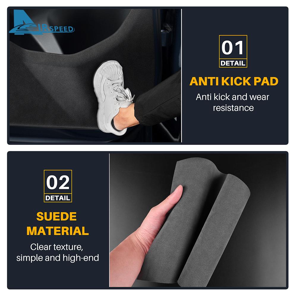 Car Front Door Anti-Kick Pad Sticker for BMW X3 G45 2025 2026 Interior Protection PU Leather
