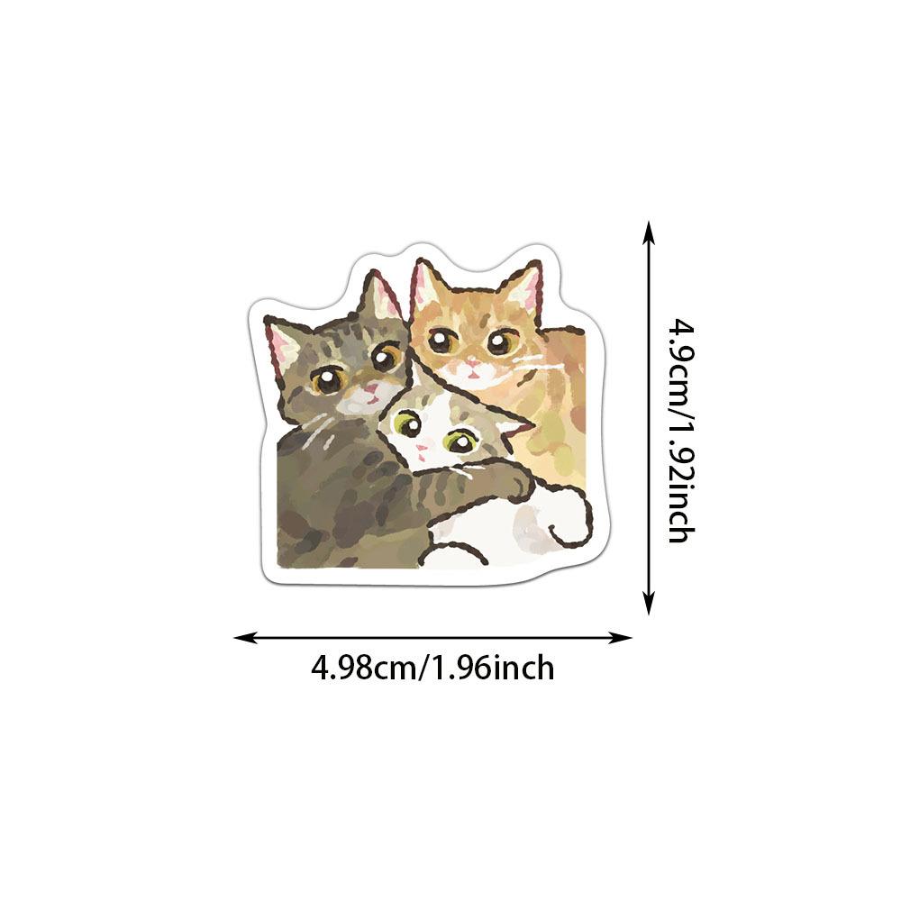 77 шт. Мультяшные наклейки с котами, Животные, Чехлы для телефонов, Ноутбуки, Чемоданы, Чашки для воды, Водонепроницаемые наклейки