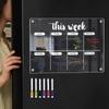 Fridge Magnet Calendar Board Weekly Planner Reusable Dry Erase Magnetic Whiteboard Acrylic Fridge Sticker Message Menu Gadgets