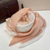 Sunscreen Silk Scarf Shawls Transparent Flower Hijab Wraps Mesh Neck Scarves  Bride/Bridesmaid