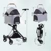 Small and Medium-sized Dog Pet Cart Retractable Luxury Foldable Cat Dog Cart Pet Stroller