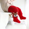 Newborn Tights For Girls Knitted Santa Claus Elk Cotton Infant Baby Girl Tights Red Toddler Pantyhose Christmas Gift 24M