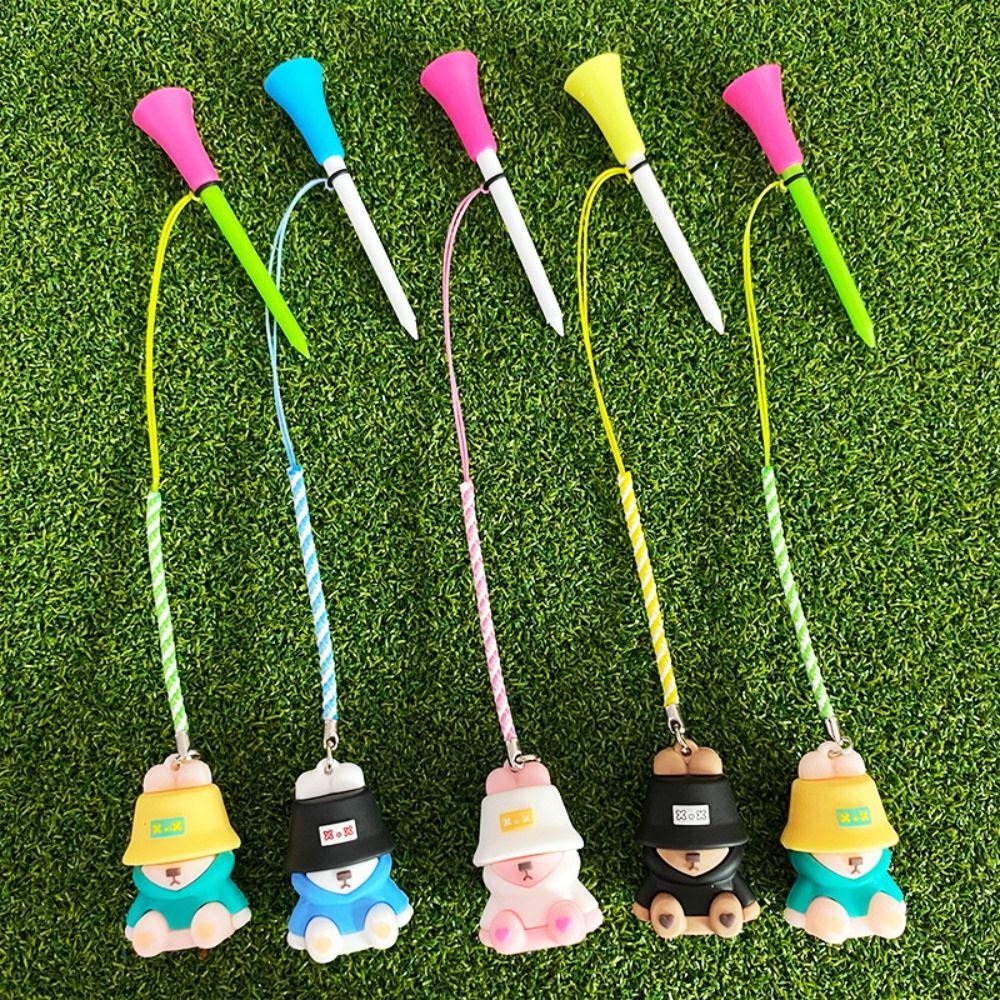 Replacement Cartoon Golf Rubber Tees Recyclable Golf Novelty Shape Tees Outdoor