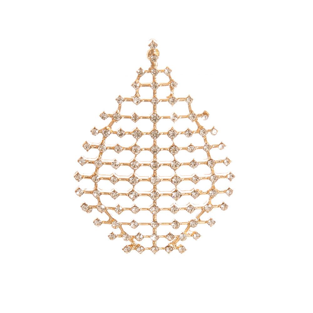 Винтажные золотые серьги с бриллиантами в форме капельки (Пожалуйста, закажите 2)