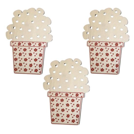 1/2/3Pcs Wooden Flower Arrangement Board DIY Handmade Flower Holder Nature Floral Plant