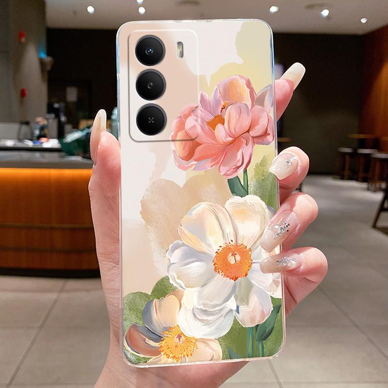 Силиконовый чехол для Realme P3 Lite Красивые цветы Бабочка Защитный ТПУ Мягкая задняя крышка Fundas для телефона Realme P3 Lite 4G