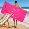 Pink Cat Face Minimalist Design Beach Towel Quick-drying for Travel Outdoor Sports Jogging Beach and Swimming