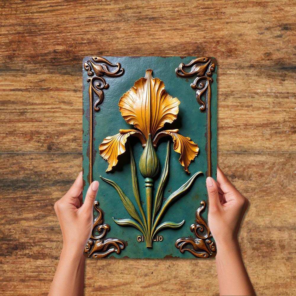 Retro Floral Metal Tin Signs Home Decor Wall Art Garden Farmhouse Country Kitchen Bathroom Living Room