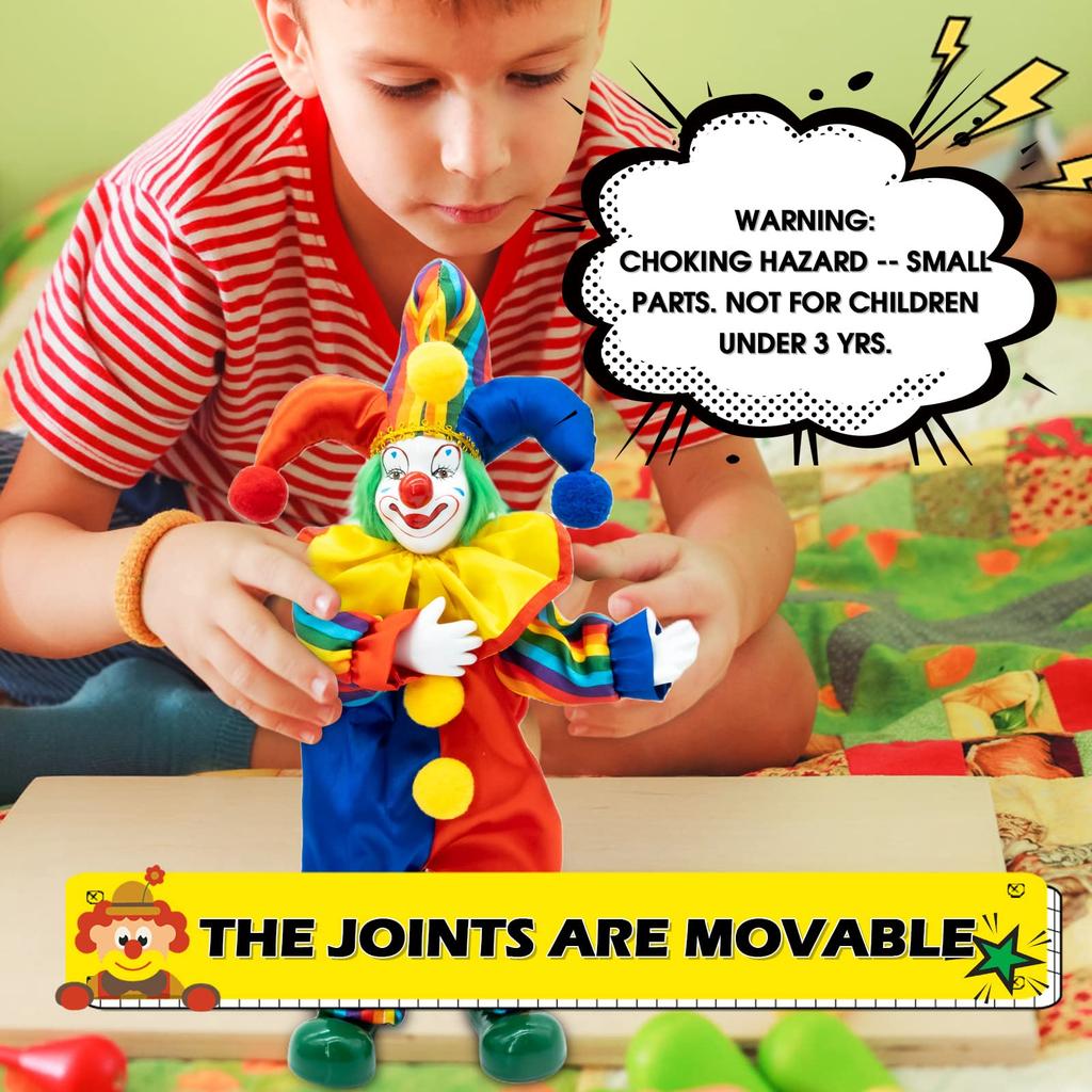 Кукла-клоун из фарфора Maxyoung 14 дюймов, фигурка, игрушка для Рождества, Хэллоуина и дней рождения