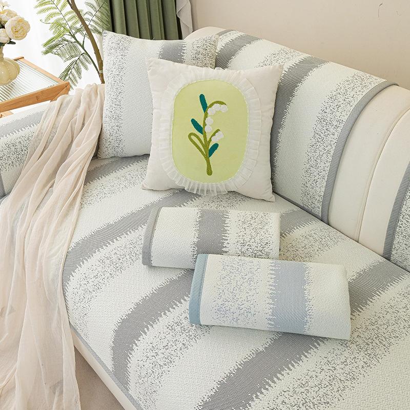 Cool Sofa Cushion, Small Fresh And Cool In Summer, One-Piece Straight-Row Combination Sofa, Seat Cushion Cover, New In
