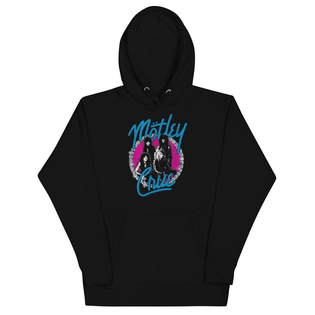 Motley Crue - 80s Hair Hoodie Sweatshirt Black New