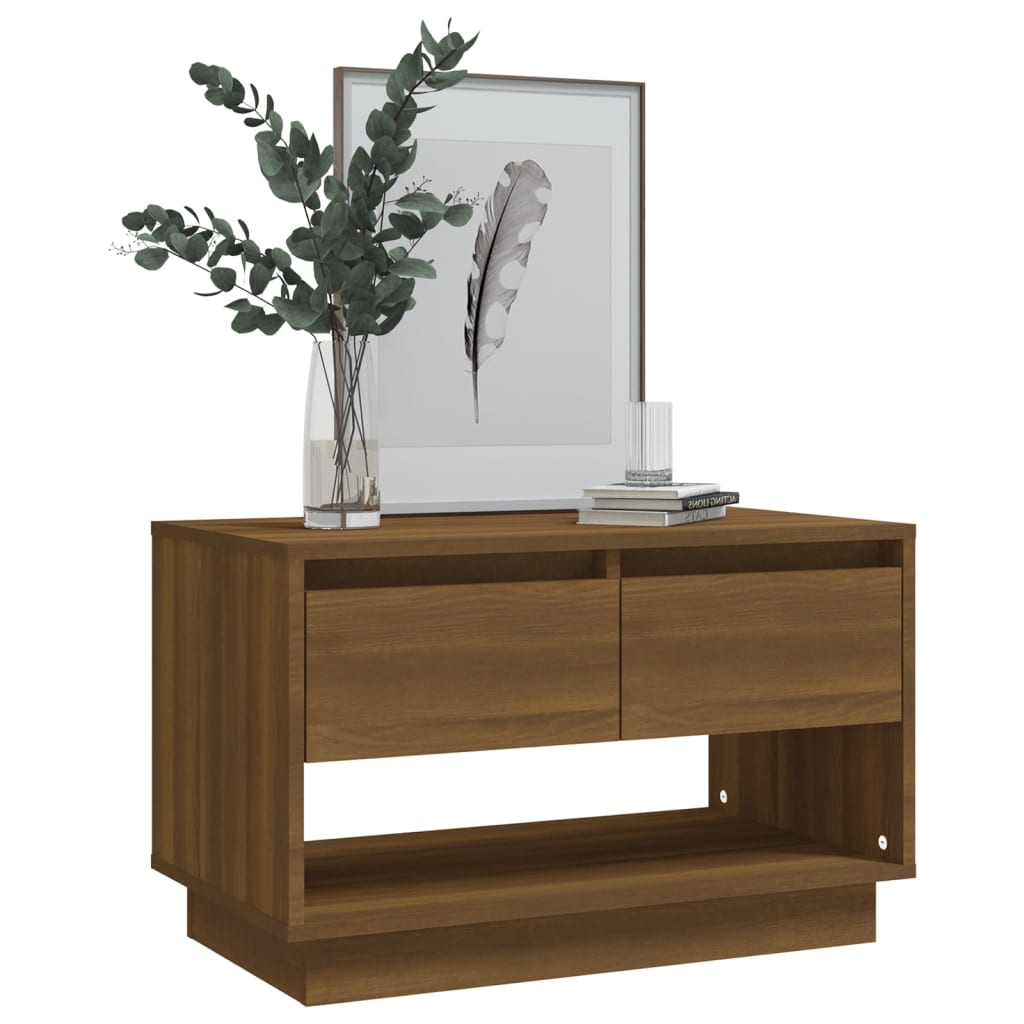 Vidaxl Szafka Pod Tv, Brązowy Dąb 70X41X44 Cm Materiał Drewnopochodny