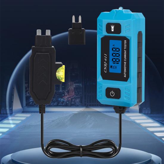 Автомобильный тестер цепи 23А 12В Трассоискатель проводов с ЖК-дисплеем Тестер тока реле автомобиля Высокоточный тестер предохранителей