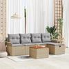 VidaXL Set of 6 Garden Sofas with Beige Cushions Synthetic Rattan 3360780