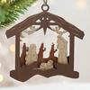 Рождественский кулон в виде Рождества, изысканное мастерство, вертеп, подвесное украшение для рождественской елки, украшение для дома