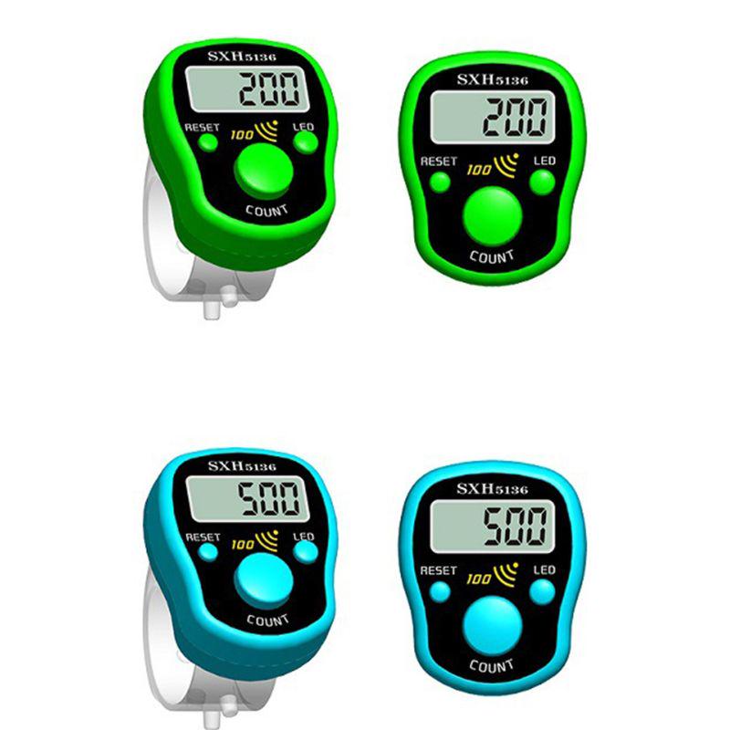 LCD Magic Stitch Marker Row Finger Counter for Buddha Pray Sewing Knitting Weave