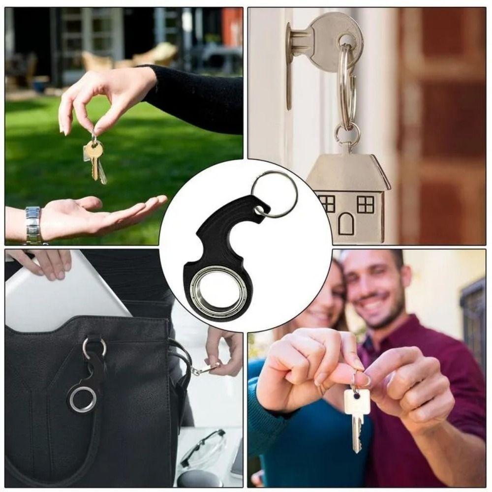 Anti-Anxiety Fidget Spinner Keychain Relieve Boredom Fingertip Spinning Keyring Birthday Gift