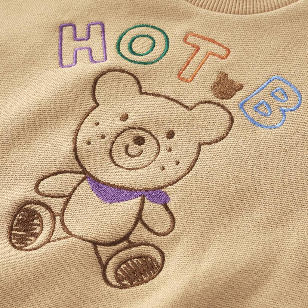 MIKIHOUSE HOT BISCUITS Толстовка для мальчиков и размеров, для девочек, для малышей, детская одежда, бежевый, 90 см, 73-5602-689