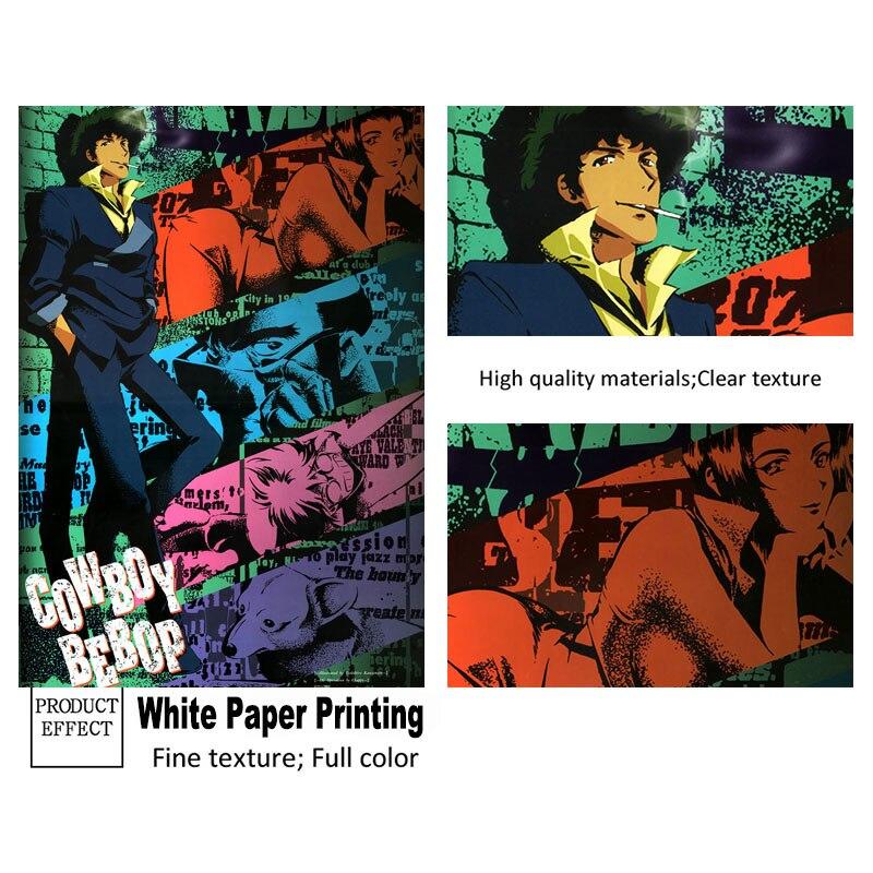 Ковбой Бибоп плакаты белая бумага аниме фигурки принты живопись фотографии гостиная бар украшения домашний декор манга наклейки на стену