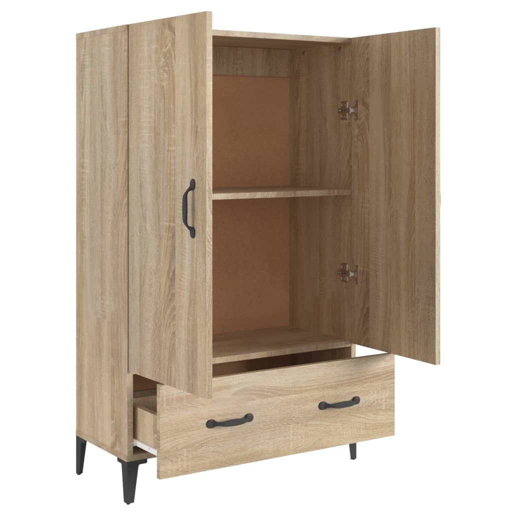 Vidaxl Wysoka Szafka, Dąb Sonoma 70X31X115 Cm, Materiał Drewnopochodny