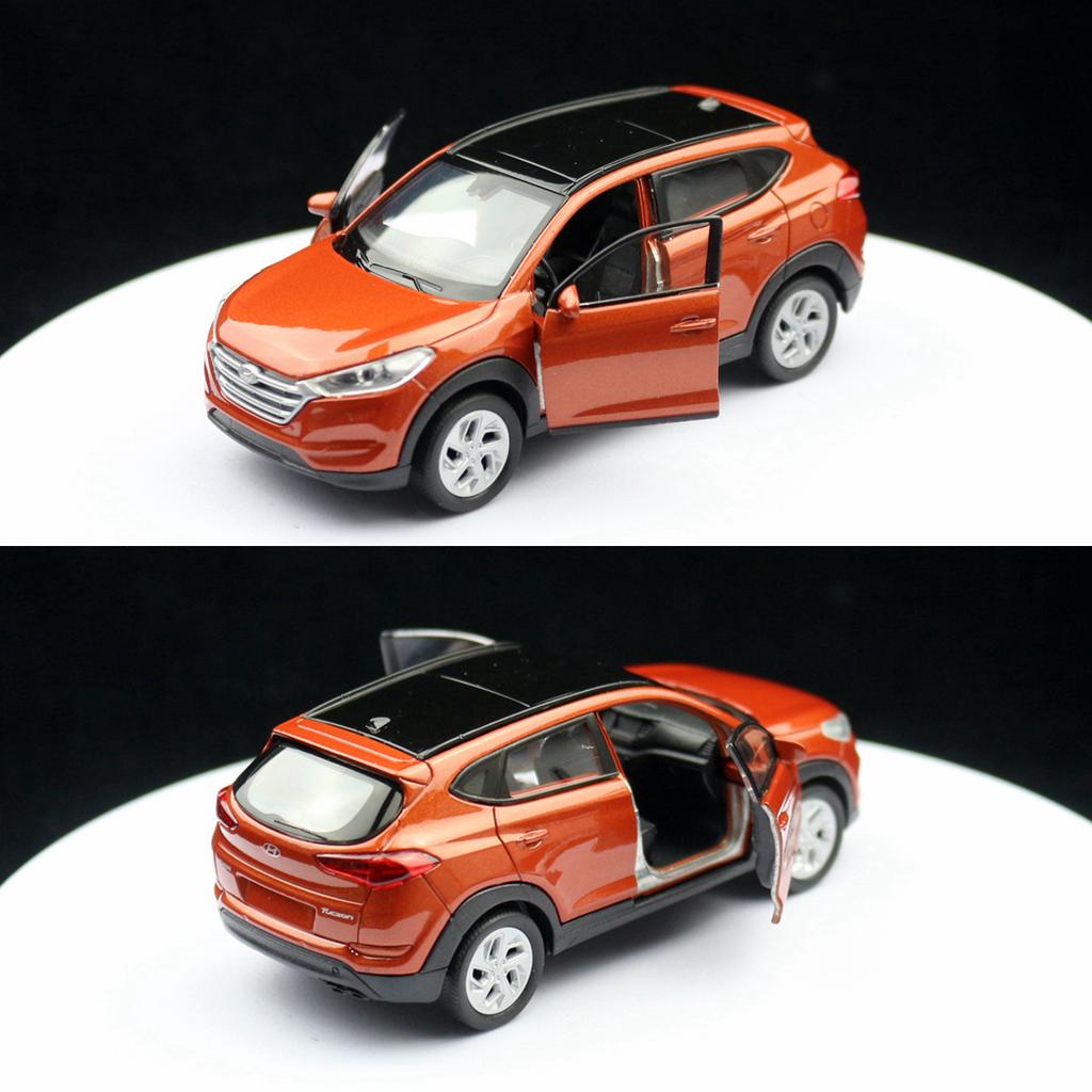 1/36 Hyundai Tucson SUV Toy Car Model Welly Diecast Alloy Vehicle Miniature Pull Back Collection Gift for Children Boys Kid