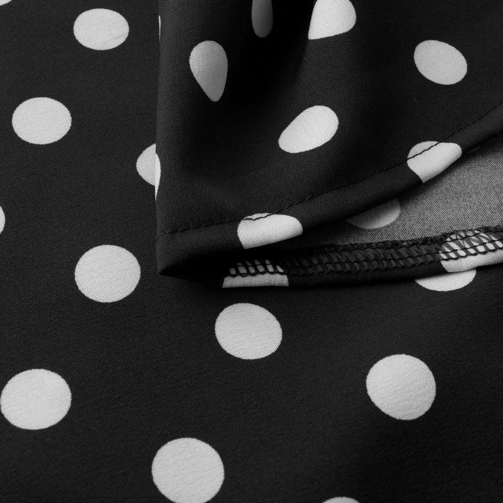 Модное женское пляжное длинное платье макси в горошек с коротким рукавом