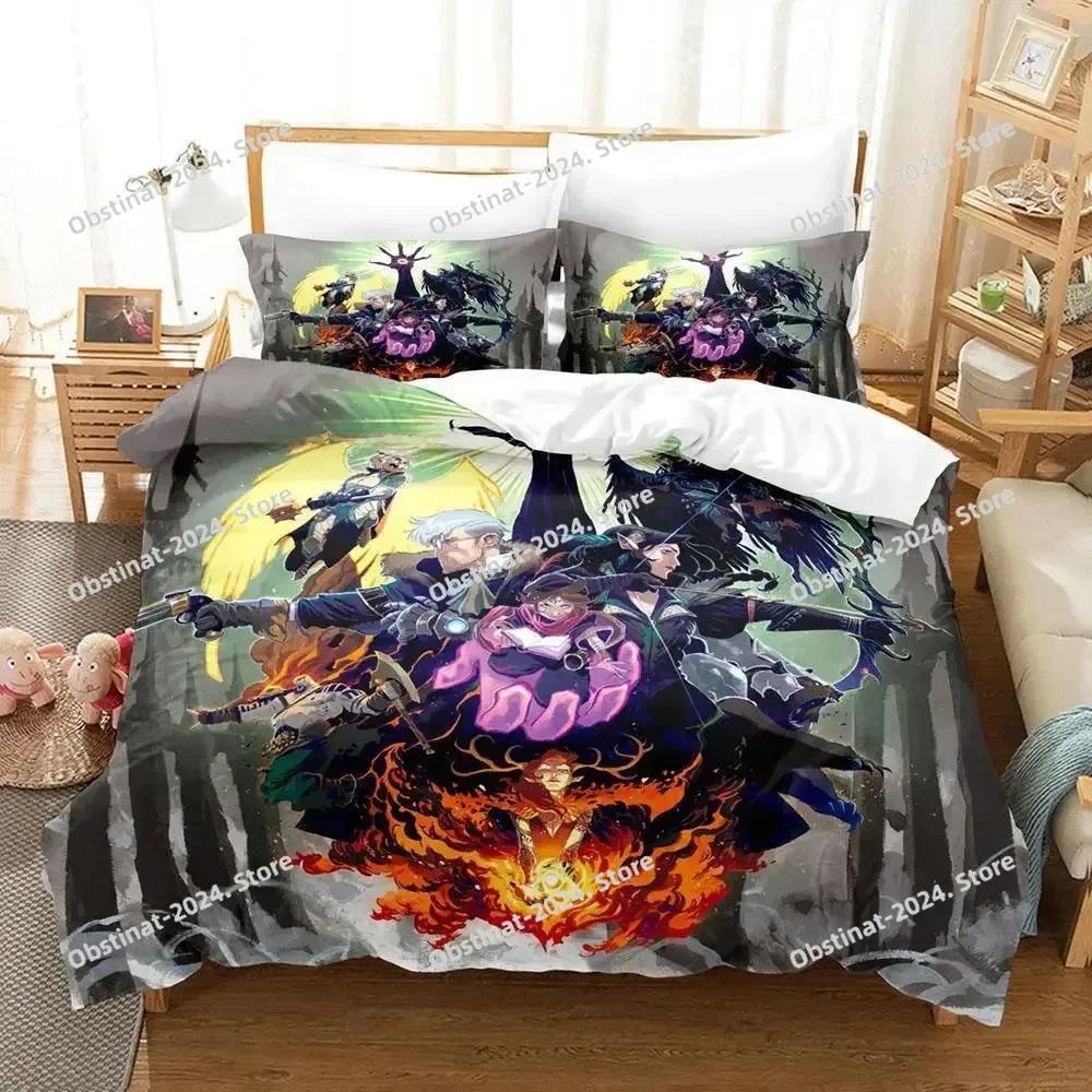 Новый Аниме Набор постельного белья The Legend of Vox Machina с наволочкой Пододеяльник Мягкий Односпальный Двуспальный Queen King Размер
