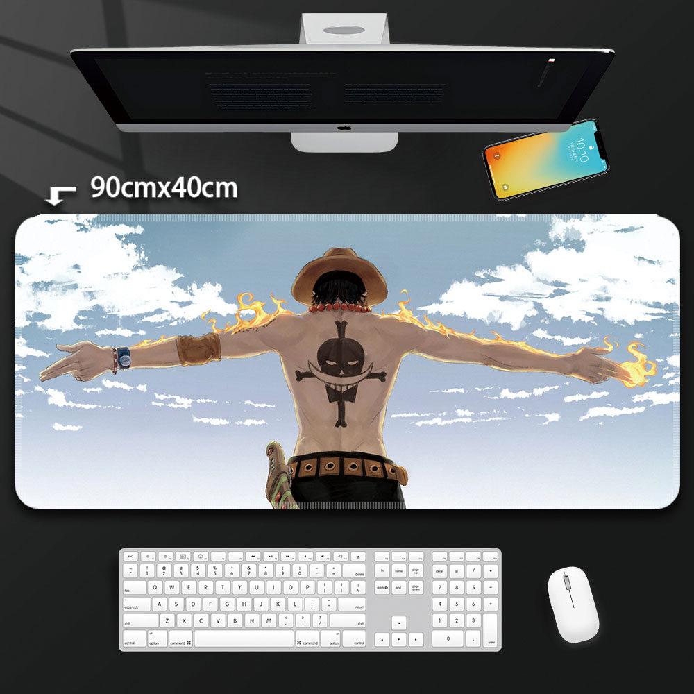 Boys ONE PIECE Leather Mouse Pad Oversized Boys Animation E-sports Game Keyboard Pad Luffy Computer Desk Pad Office Mouse Pad