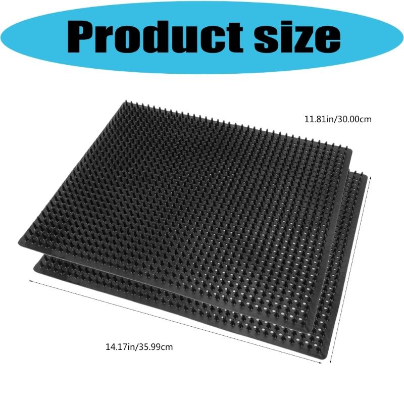 2PCS Livestock Grooming Mats With Mounting Nail Scratching Post Pad For Various Farm Animal Horse Cow Cattle Grooming