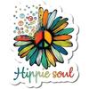 Hippie Soul Peace Sign Sunflower |Great Gift Idea|Single |3 Inch Magnet | Made In The USA | Car Auto Tool Box RefrigeratorMagnet|MAGS11002