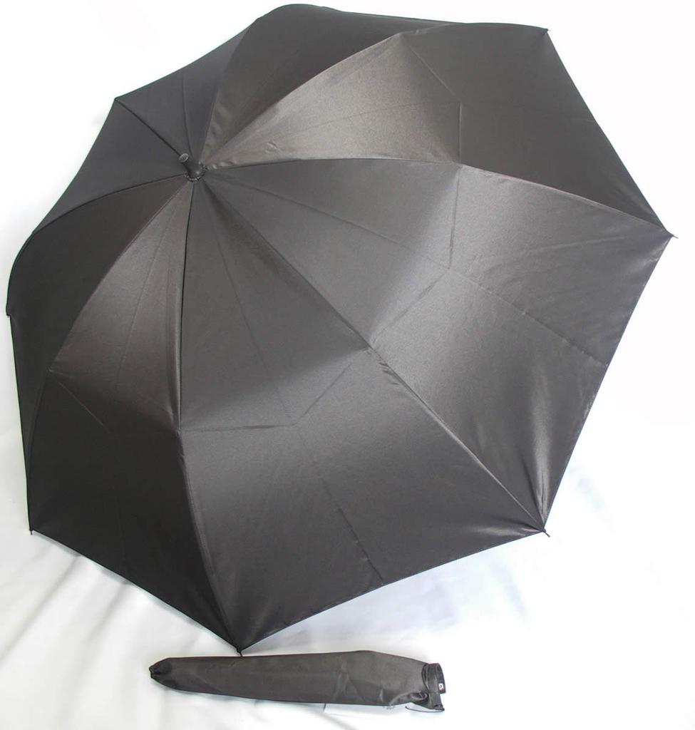 Maehara Koei Shoten Maehara Umbrella Folding Chambray Bronze Gold Colored Handle Men's