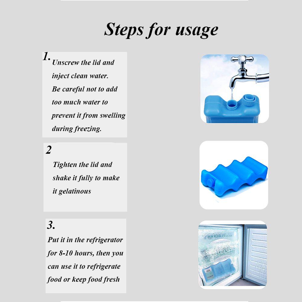 Picnic Travel Cool Therapy Fresh Food Storage Ice Blocks Gel Freezer Cooler Pack Water Injection MIT