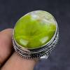 Кольцо из стерлингового серебра 925 пробы с натуральным швейцарским зеленым опалом, размер 8.5 P4z24