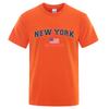 New York Find Your Way Usa Street Letter Футболки мужские свободные топы с рисунком Летняя футболка Модная свободная футболка Одежда