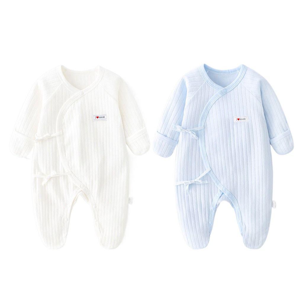 Infant Romper Foot-Cover Frogsuit Long Pants Climb Newborn Jumpsuit Soft Baby Bodysuit Toddle