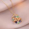 Christmas Tree Bell Pendant Necklace for Women 2024 Fashion Jewelry