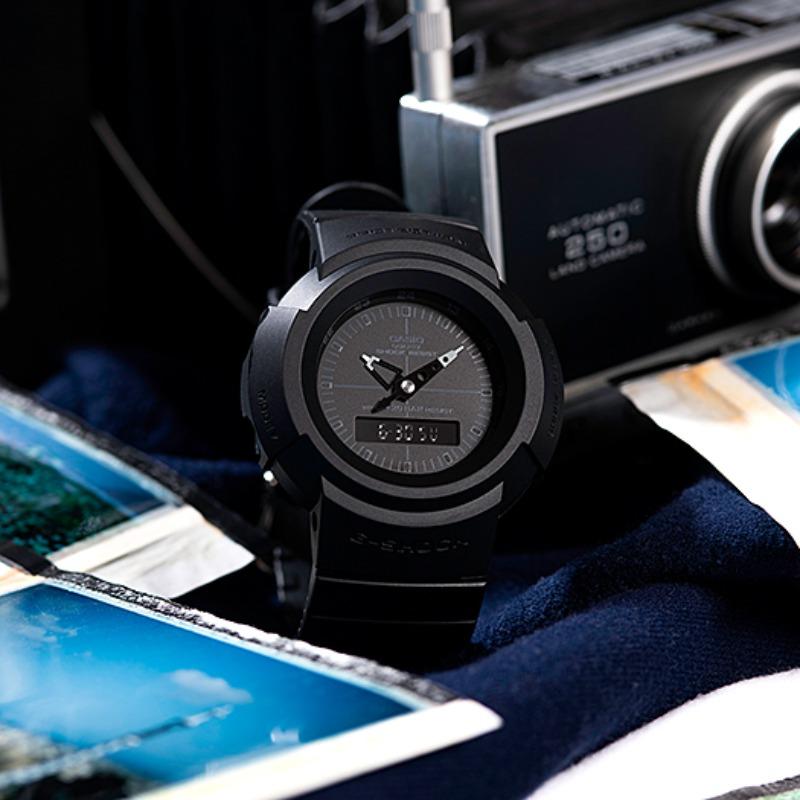 Casio Мужские часы G-SHOCK Аналоговые ударопрочные кварцевые часы из смолы 200 м водонепроницаемые AW-500BB-1E