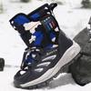 Winter Children's Velcro and Fleece Warm High Top Cotton Shoes Snow Boots Boys' and Girls' Short Boots High Boots