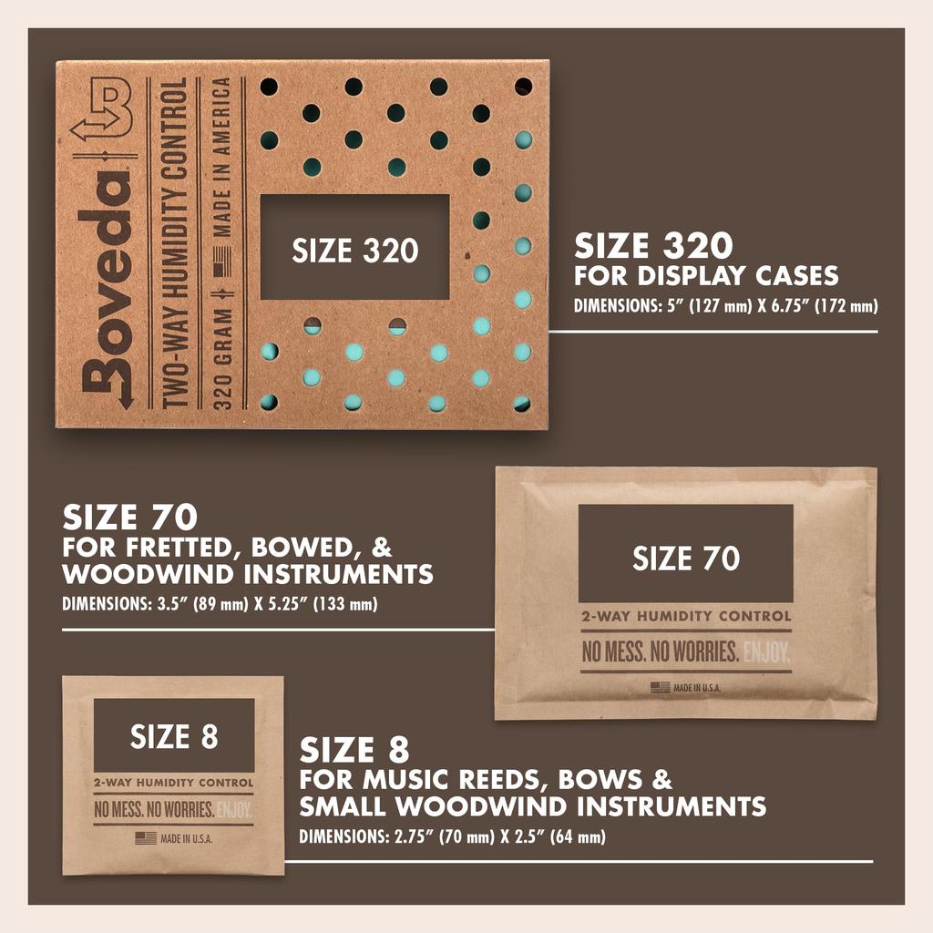 Boveda Music Small Starter Kit Standard Boveda Humidity Control Ideal for Most Climates for and Other Small Wooden Instruments - (1) 49%RH - Two-way -