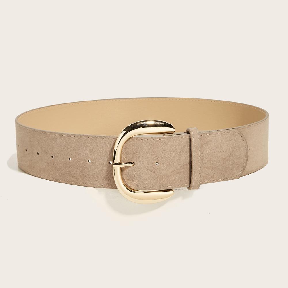 Maillard Styles Пряжка-пина Пояс Модный Брючный Платьевой Ремень Замшевая Кожа Широкий Ремень Подарки