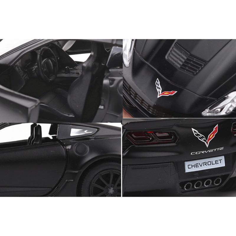 1:36 Corvette C7 Diecast Super Sport Car Model Toys For Boy Gifts Alloy Chevrolet Metal Car Models With Pull Back Vehicles
