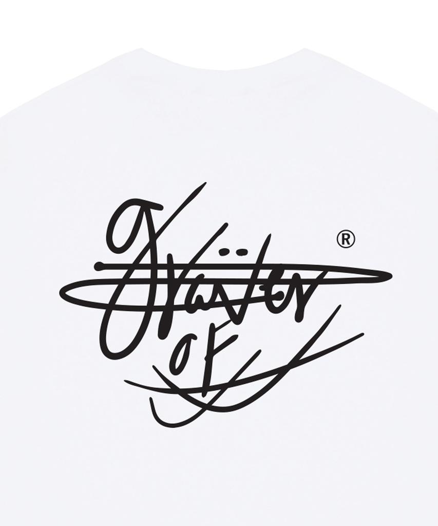 GRAVER [Unisex] Signed Black Lettering Back Logo Short Sleeve T-Shirt_White