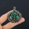 Tree Of Life Emerald Pendant, 999 Copper Wire Wrapped Pendant Gemstone Jewelry, Handmade Pendant Amazing Jewelry, Gift For Her