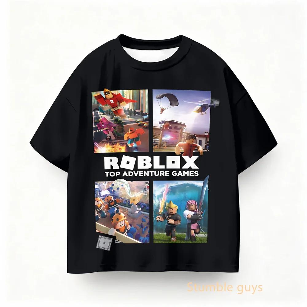 Летняя детская одежда Roblox Игровая повседневная одежда Одежда для мальчиков Девочки Аниме Футболка