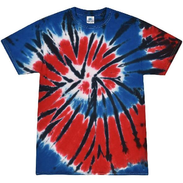 Colortone Spider Tie Dye T-Shirts for Men and Women - Unisex Short Sleeve Tie-Dye T Shirts for Adults