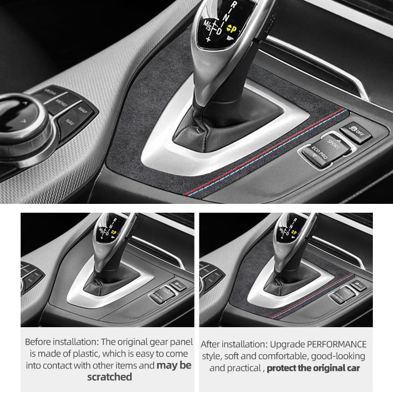 TPIC Carbon Fiber For BMW F20 F21 1 Series 2012-2019 Car Gear Shift Panel Trim Stickers Interior Tuning Auto Decor Accessories