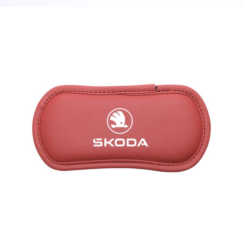 BTSN5 Car Interior Leg Knee Armrest Pad Leather Soft Cushion For Skoda Kylaq Elroq Kodiaq Octavia Enyaq Kamiq Scala Rapid Superb Karoq